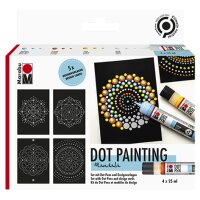 Marabu Kit de peinture point à point Dot Pen Mandala