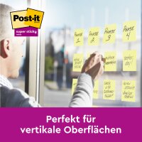Post-it Haftnotizen super sticky z-notes, 76 x 76 mm, gelb