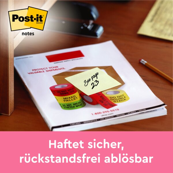 Post-it Haftnotizen z-notes, 127 x 76 mm, gelb