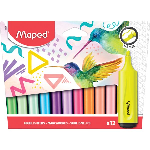 Maped Surligneur FLUOPEPS Classic, bo&icirc;te carton de 12