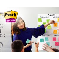 Post-it Haftnotizen super sticky notes, 76x76 mm, ultra gelb