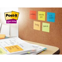Post-it Haftnotizen super sticky notes, 76x76 mm, ultra gelb
