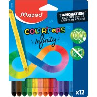 Maped Crayon de couleur COLORPEPS INFINITY, pochette de 12