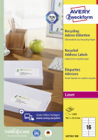 AVERY Zweckform Recycling Adress-Etiketten, 45,7 x 25,4 mm