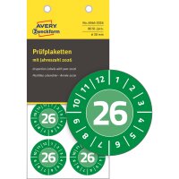 AVERY Zweckform Pastille calendrier 2025 NoPeel, 20 mm, bleu