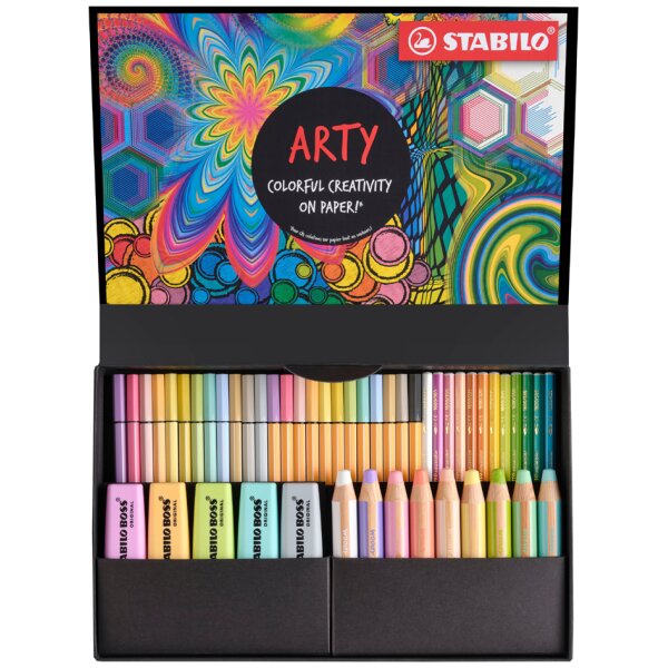 STABILO Kit créatif ARTY pastel, boîte de 50
