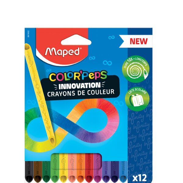 Maped Crayon de couleur COLORPEPS INFINITY, étui de 18