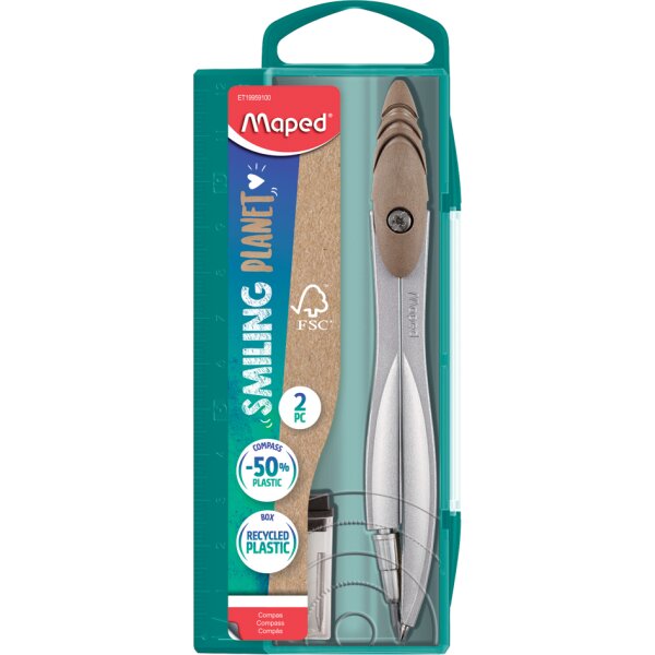 Maped Coffret compas STUDY SMILING PLANET, 2 pièces
