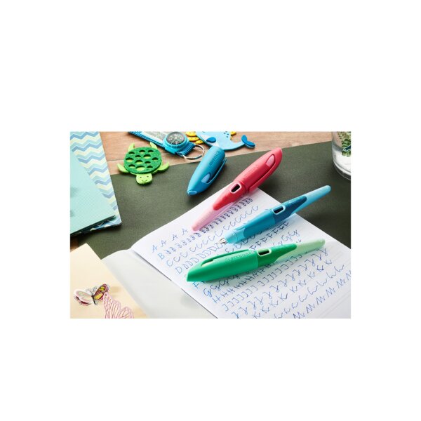 STABILO Stylo plume EASYbirdy 3D Wildlife, M, présentoir