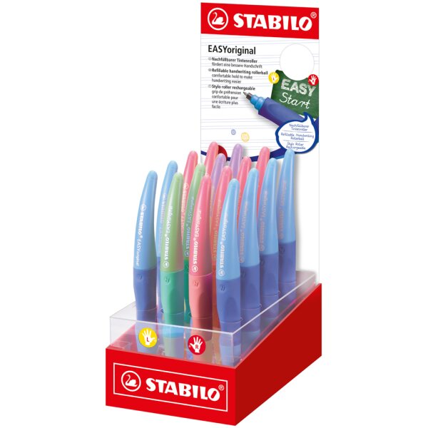 STABILO Stylo roller EASYoriginal Pastel, présentoir de 16