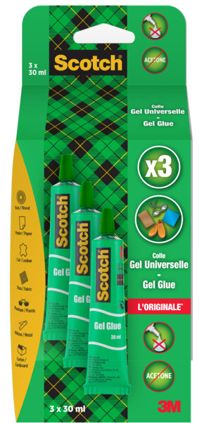 Scotch Colle Gel universelle LOriginale, 30 ml, lot de 3