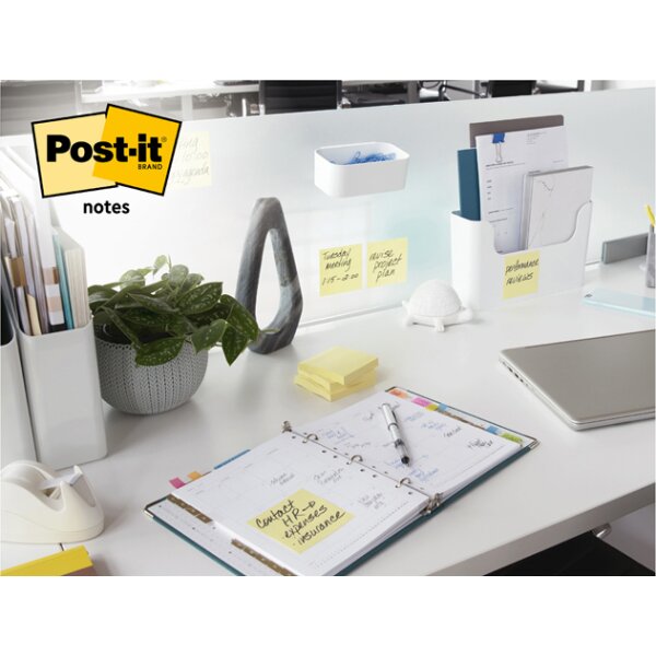 Post-it Haftnotizen notes, 127 x 76 mm, gelb