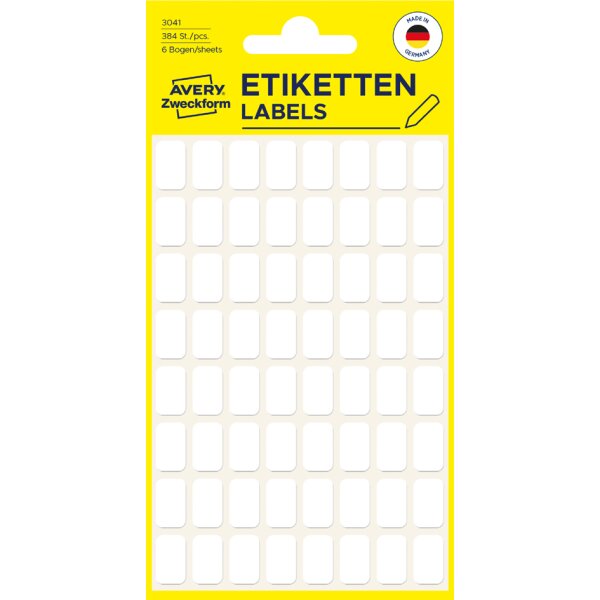 AVERY Zweckform Vielzweck-Etiketten, 29 x 18 mm, weiss, KP