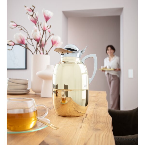 alfi Pichet isotherme JUWEL, 1,0 litre, inox plaqué, or
