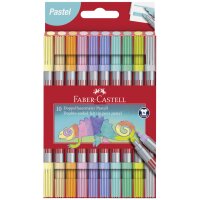 FABER-CASTELL Feutre double pointe pastel, étui de 10