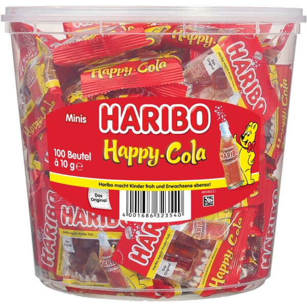 HARIBO Fruchtgummi HAPPY COLA Minis, in Runddose