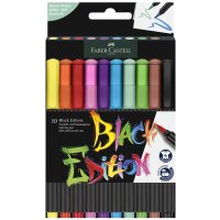 FABER-CASTELL Fasermaler Black Edition, 10er Etui