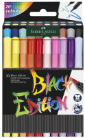 FABER-CASTELL Fasermaler Black Edition, 20er Etui