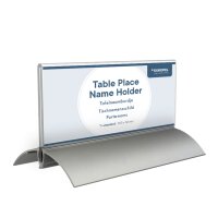 EUROPEL Tisch-Namenschild, 52 x 100 mm, Aluminiumsockel