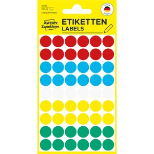 AVERY Zweckform Pastille de couleur, diamètre 12 mm