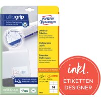 AVERY Zweckform Universal-Etiketten, 70 x 36 mm, weiss