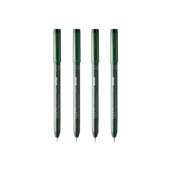 COPIC Multiliner 22075627 Olive Set, 4 pcs. ass.