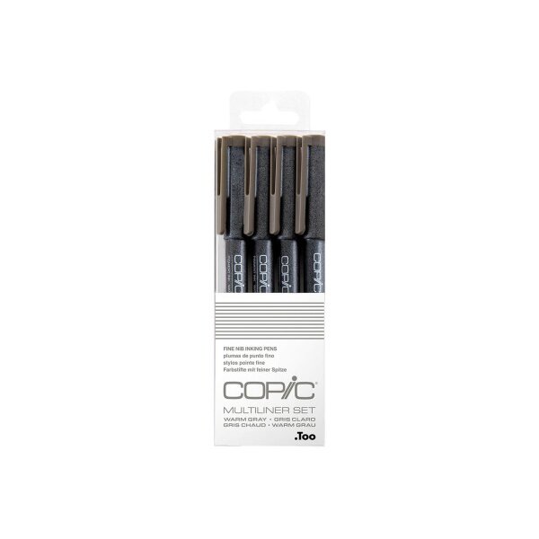 COPIC Multiliner 22075624 Warm Grey Set, 4 Stück ass.