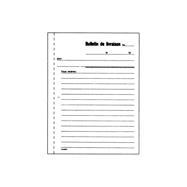 SIMPLEX Bon de livraison F A6 15121F jaune/blanc 50x2 feuilles