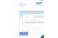 SIMPLEX Quittance D A6 15300D bleu/blanc 50x2 feuilles