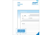SIMPLEX Quittance F A6 15304F bleu/blanc 100x2 feuilles