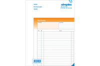 SIMPLEX Factures D A6 15380D orange/blanc 50x2 feuilles