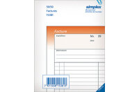 SIMPLEX Factures F A5 15401F orange/blanc 50x3 feuilles