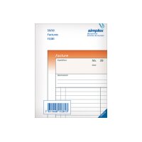 SIMPLEX Factures F A4 15404F orange/blanc 50x2 feuilles