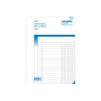 SIMPLEX Kolonnenbuch A4 15476 weiss/blau 50x2 Blatt