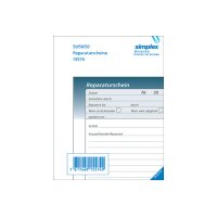 SIMPLEX Reparaturscheine F A6 15575 grau/blau 50x3 Blatt