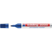 EDDING 3000 Permanentmarker, Rundspitze, Strichbreite 1.5-3 mm, blau