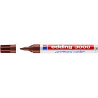 EDDING 3000 Marqueur permanent, pointe ogive, largeur de trait 1,5-3 mm brun