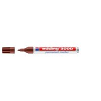 EDDING 3000 Marqueur permanent, pointe ogive, largeur de trait 1,5-3 mm brun