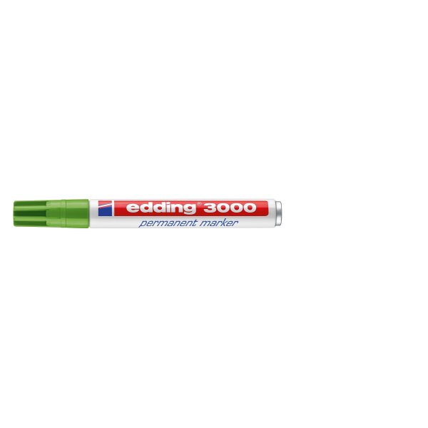 EDDING 3000 Permanentmarker, Rundspitze, Strichbreite 1.5-3 mm, hellgrün