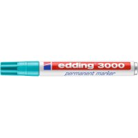 EDDING 3000 Marqueur permanent, pointe ogive, largeur de trait 1,5-3 mm turquoise