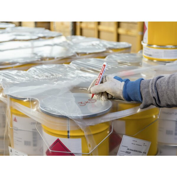 EDDING 3000 Marqueur permanent, pointe ogive, largeur de trait 1,5-3 mm orange clair