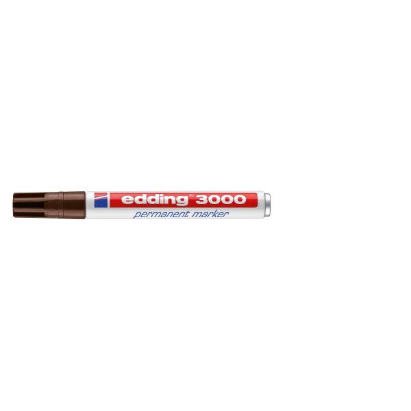 EDDING 3000 Marqueur permanent, pointe ogive, largeur de trait 1,5-3 mm brun foncé