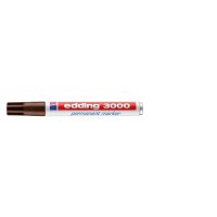 EDDING 3000 Marqueur permanent, pointe ogive, largeur de trait 1,5-3 mm brun foncé