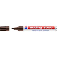 EDDING 3000 Marqueur permanent, pointe ogive, largeur de trait 1,5-3 mm brun foncé