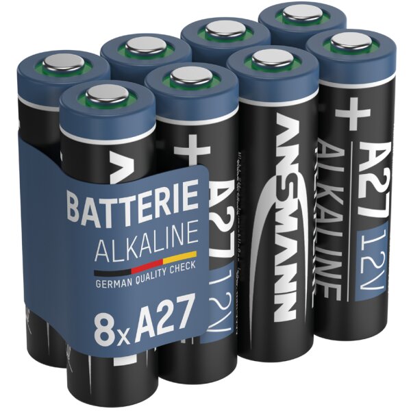 ANSMANN Pile alcaline A27/LR27, 12 V, en lot de 8