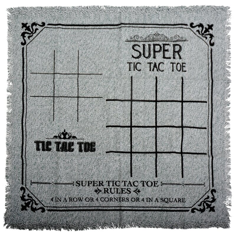 Schildkröt 3-in-1 Spielteppich XXL – Dame, Tic Tac Toe & 4 Gewinnt – 66 X 66 Cm Für Garten & Strand