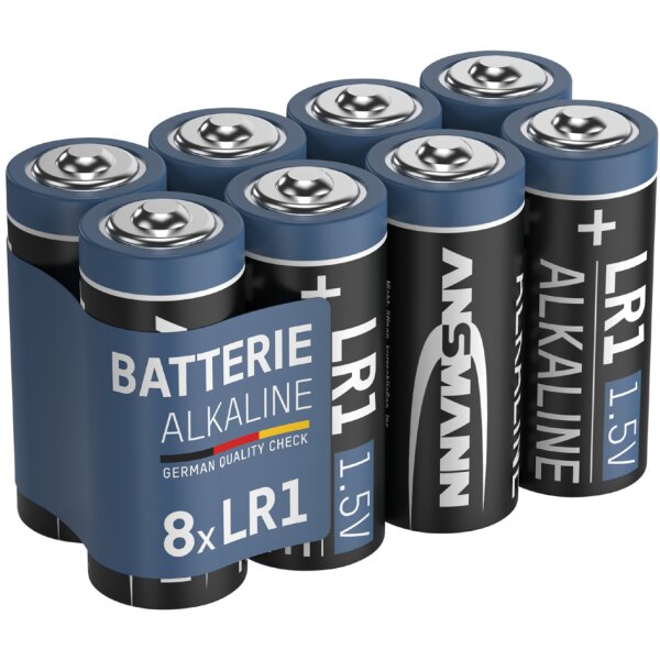 ANSMANN Pile alcaline LR1, 1,5 V, en lot de 8