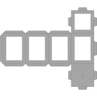 folia Laternen-Zuschnitt, eckig, 135x135x180 mm, sortiert