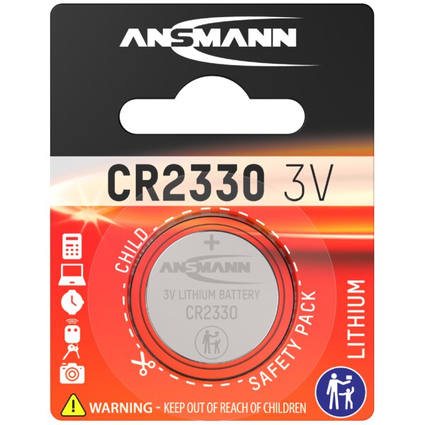 ANSMANN Pile bouton au lithium CR3032, 3 Volt, blister d1