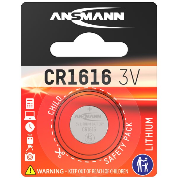 ANSMANN Pile bouton au lithium CR3032, 3 Volt, blister d1